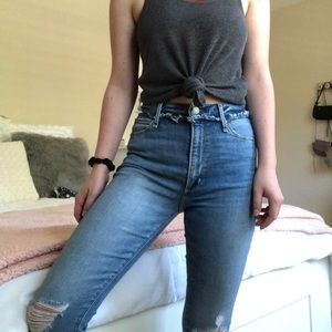 Abercrombie Simone high waisted ankle jeans